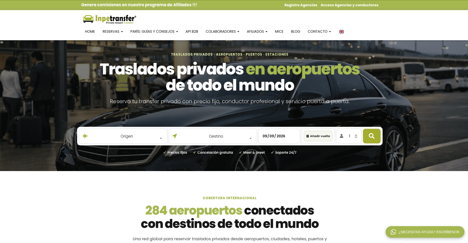 Colaboración con el programa de afiliados Inpetransfer